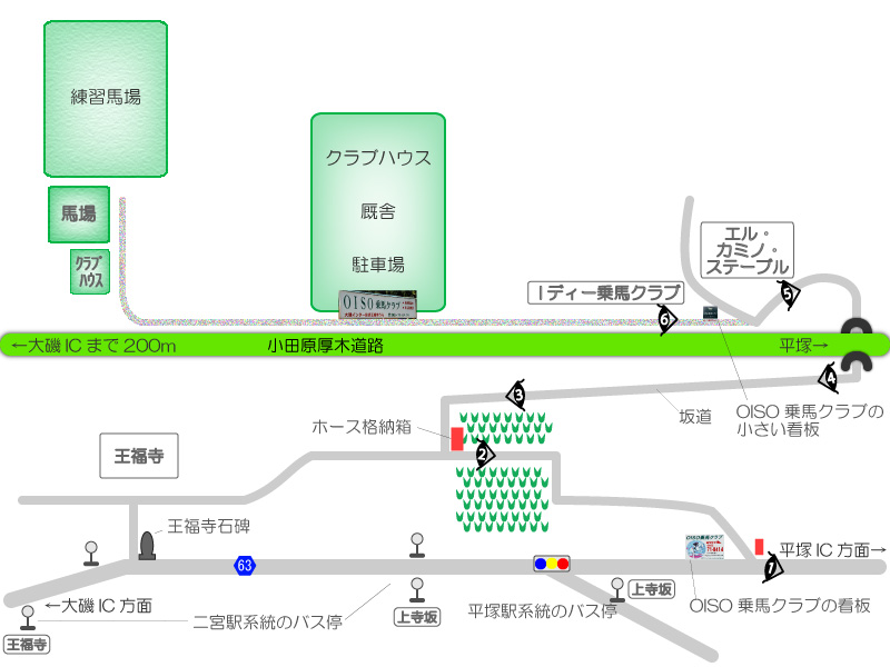 OISO乗馬クラブ　地図